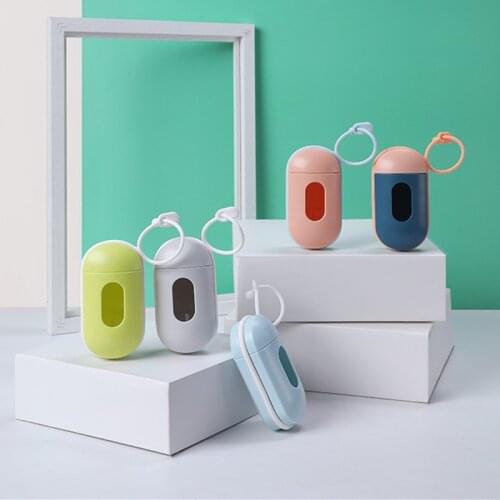 Portable Pet Waste Bag Dispenser Dog Poop Bag Dispenser Pick-Up Bags Holder with Rope Cleaning Waste Garbage Box Pet Supply