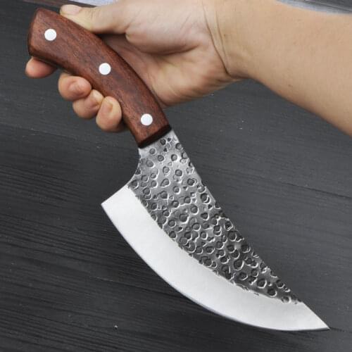Super Fast Non Grinding Professional Boning Knife Slaughterhouse Special Eviscerate Meat Handmade Hammer Stripe Butcher Knives