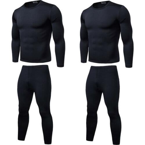 Winter Top quality new thermal underwear men underwear sets compression fleece sweat quick drying thermo underwear men clothing