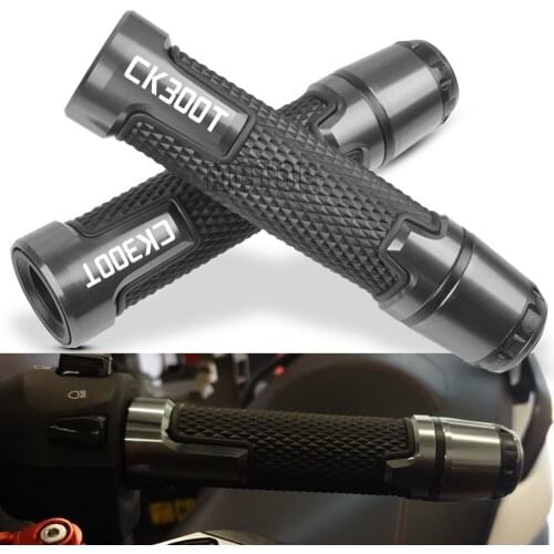 For KYMCO Xciting 300 CK300T Motorcycle Universal 7/8"22mm Anti-Slip Handlebar Grips With Ends Handle Caps Hand Bar Plugs CK T
