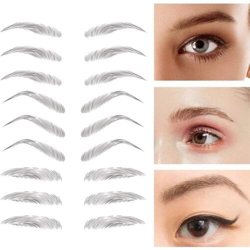 Magic 4D Hair-like Eyebrow Tattoo Sticker Water Transfer False Eyebrows Long Lasting Waterproof Stickers Eye Brow Makeup Tools