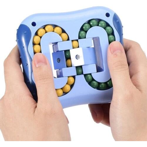 Rotating Magic Beans Cube Fingertip Fidget Toys Kids Adults Stress Relief Spin Bead Puzzles Children Education Intelligence Game