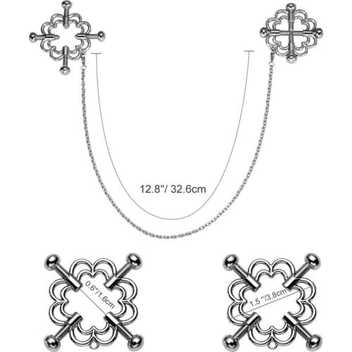 1Pair Metal Nipple Clip Adjustable Breast Clamp Hollow Out Design Adult Sex Toys for woman great sex stimulation and pleasure