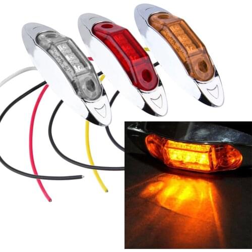 1 Pc Fish Shaped 3 Leds Clearance Side Marker 12V DC Trailer Van Turn Indicator Signal Lights Automobiles Direction Lamp