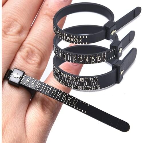 1PC Measuring Finger Standard Ring Circle US/Europe/UK Tape Ruler Jewelry Accessory Measure Gauge Tool
