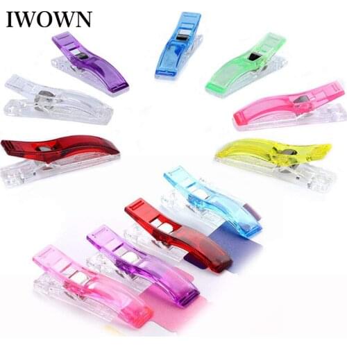 10/20Pcs Multipurpose Plastic Sewing Quilting Clips for DIY Crafts Clamps Knitting Hemming Clips Sewing Tools