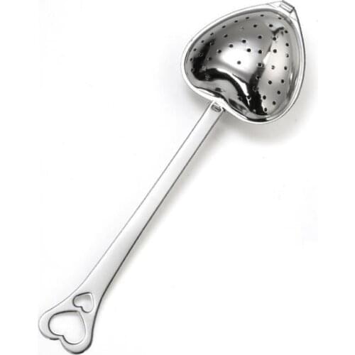 1000pcs/lot Hot Amazing Love Heart Shape Style Stainless Steel Tea Infuser Teaspoon Strainer Spoon Filter Kitchen Tool SN1035