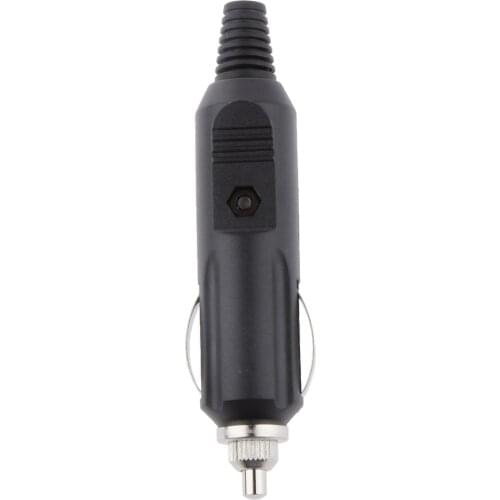 2 Pieces 12V Car Cigarette Lighter Plug Socket Plug Connector Power Connection Cigaret Socket Adaptor Male Plug 5A Black