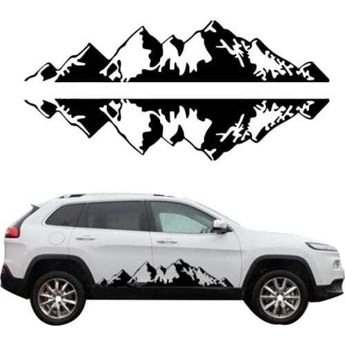 2Pcs Car Universal SUV Side Body Sticker Mountain Decal Sticker Decoration for Car /Ford/SUV/Jeep Wrangler