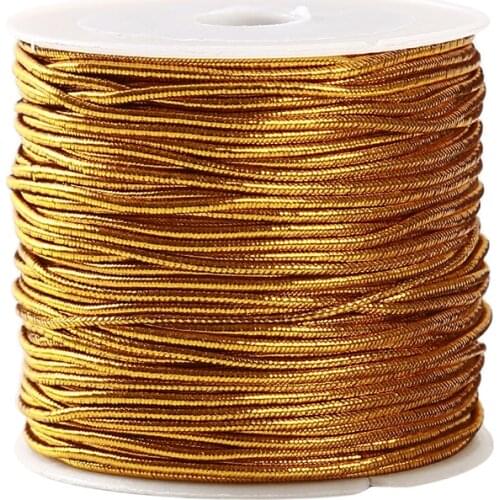 2020 New Elastic Gold Silk Rope Ribbon Gift Packaging Rope Handmade Craft Rope Birthday Party Supplies Wedding Decoration