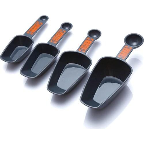 4PCS Plastic Measuring Scoop Set Double End Scoop Food Scoop for Kitchen Milk Powder Measure Scale Spoon Cooking Baking Tools