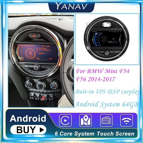 Car Multimedia Radio Player For BMW Mini Cooper S Hatch F54 F55 F56 2014-2017 Android 10 64G Autoradio GPS Navigation