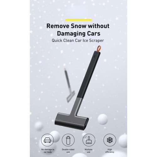 Baseus Car Ice Scraper Windshield Ice Breaker Quick Clean Glass Brush Snow Remover Auto Window Winter Snow Brush Shovel