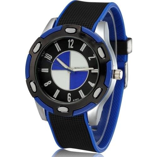 Luxury White Blue Symmetrical Dial Three-hand Analog Quartz Watch Waterproof Casual Wirst Watch Male Clock Relogios Masculino