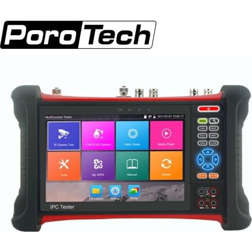 DHL free X7 IP camera tester H.265 4K 8MP TVI CVI AHD SDI CVBS IP CCTV Tester Monitor with TDR,Cable tracer,Digital Multimeter