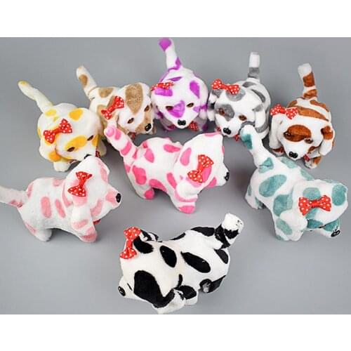 Electric Cute Plush Dog LED Light Eyes Walking Barking Puppy Children Toy Gift