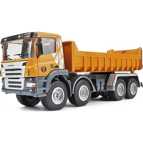 Exquisite 1:50 dump truck alloy model,simulation metal engineering sliding toy,childrens educational gift,free shipping