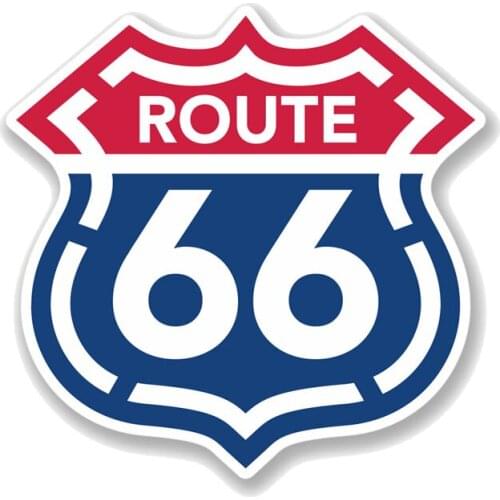 Hot Sell Creative Flag America Travel USA Route 66 Car Sticker Bumper Motorcycle Decor High Quality Vinyl Anti-UV PVC