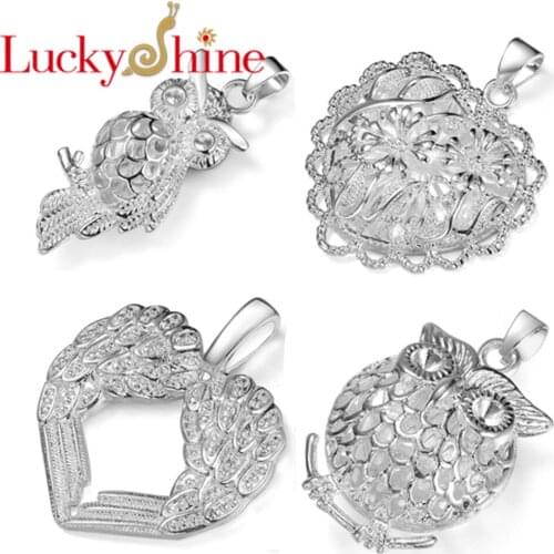 Luckyshine Jewelry Antique Carved Bird Punk Silver Plated Fashion Unique Pendants Russia USA Australia Pendants New