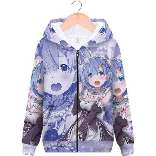 Re ZERO Starting Life in Another World hoodie Rem Ram women men Hoodies Cosplay Jacket Anime Hoodie Sweatershirt Streetwear