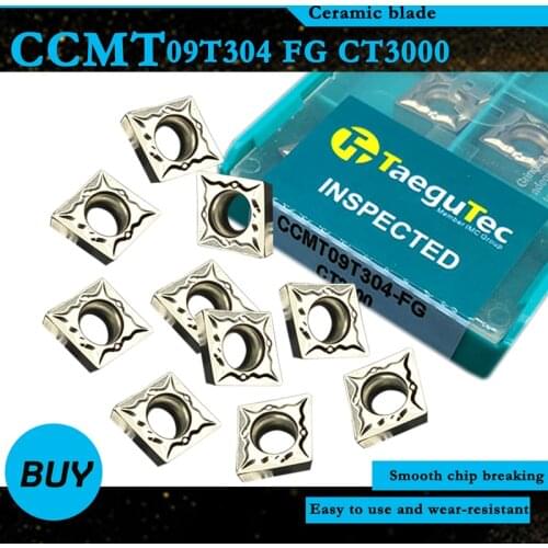 10PCS CCMT09T304 FG CT3000 Internal Turning Tools Cermet Grade Carbide insert Lathe cutter Tool Tokarnyy turning insert