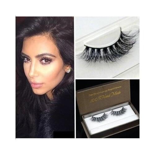 Pure Handmade 100% real Siberian Mink False eyelashes messy mink fur false eyelashes extension 3D faux lashes in stock DM-35