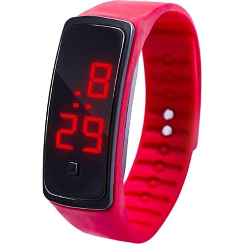 2020 New Led Digital Display Bracelet Watch ChildrenS Couple Electronic Watch Silicone Electronic Watch Polar Sports Z0304