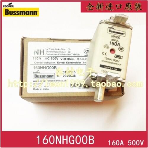 [SA]Original Bussmann Fuses 160NHG00B 160A 500V 120Ka NH00 fuse--5PCS/LOT
