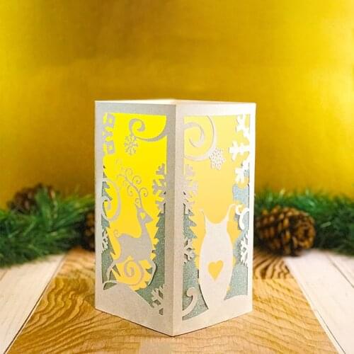 Christmas Cartoondeer Dies Metal Cutting Dies lantern Stencil for DIY Scrapbooking Embossing Paper CardsCrafts Die Cuts New 2020