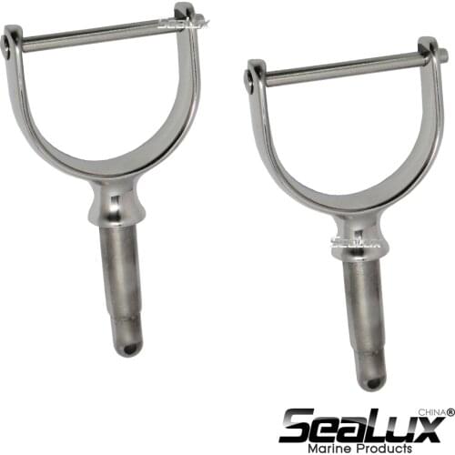 Sealux 2 pcs per set Marine Grade Stainless Steel Oarlock with pin for 1/2" socket Marine Yacht Boat Fishing Accessory