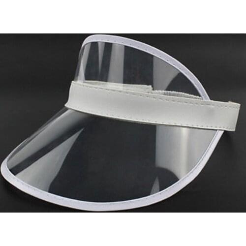 Spring Fall Beach visor Plastic Solid Adult Cap Summer PVC Sun Hat empty top hat Sunvisor Casual Unisex Hat Men Women Riding UV