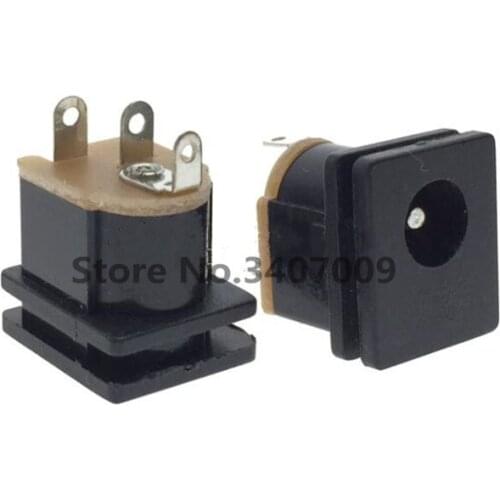 DC Power Socket DC-015 DC Power Socket 5.5-2.1MM Square Panel Mount DC Interface DC015 50PCS