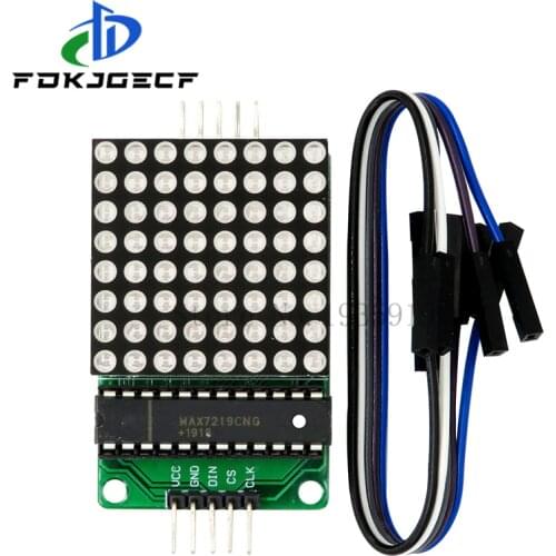 LED Display MAX7219 Dot Led Matrix Module 8*8 MCU Control Module For Arduino 5V Interface Module 8x8 Output Input Common Cathode