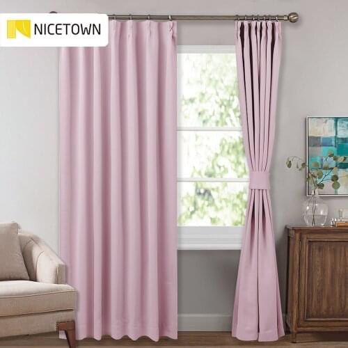 NICETOWN Blackout Window Curtains Grommet Rod Pocket Hooks Top Pencil Pleat Decor Gift for Home Bedroom Curtains for Living Room