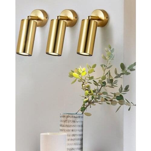 Spot light track spotlight LED light luxury surface mounted background wall small downlight ceiling projection light golden