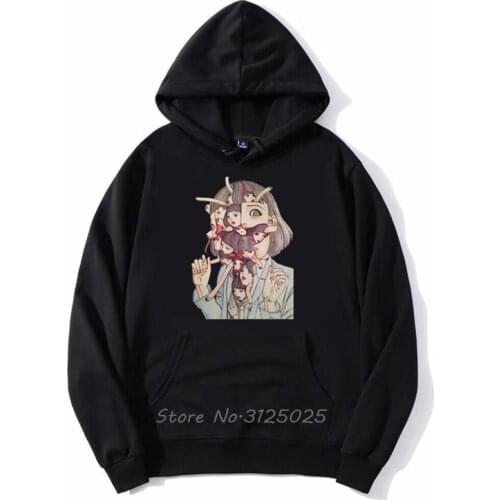 Man Manga Junji Ito hoodie Shintaro Kago Girl Aesthetic Japanese Anime hoodies Men Fleece Zipper Sweatshirt Hoody Streetwear