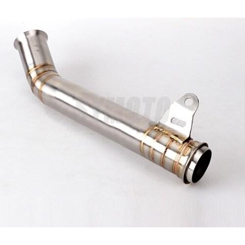 Motorcycle Muffler Eliminator Middle Pipe Exhaust Moto Escape Enhanced Air Pressure System For KTM DUKE 690 2012 to 2017 Slip-on