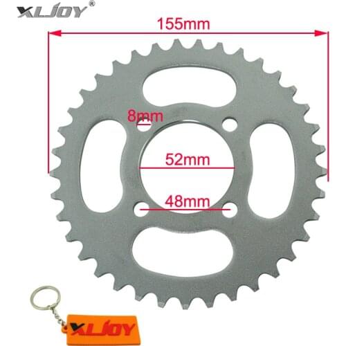 XLJOY 420 37T Tooth 52mm Rear Chain Sprocket For 110cc 125cc Chinese ATV Quad Pit Dirt Bike Moped Scooter Taotao Buyang Baja