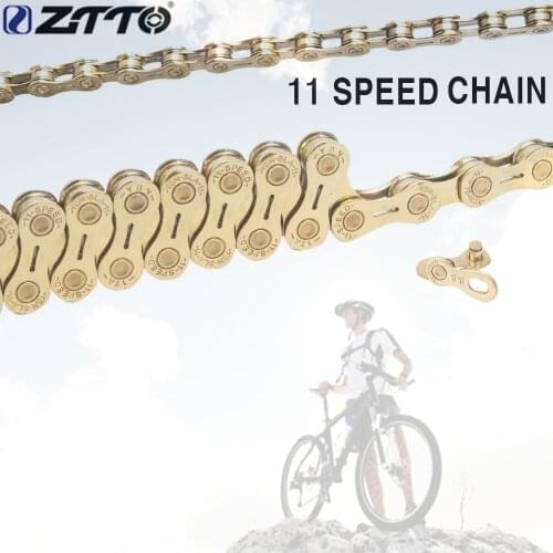 ZTTO Bicycle 11 Speed Golden Coating Chain 11v Hollow Technology 11s Gold Line MTB Mountain Road Bike High Quality Durable Link