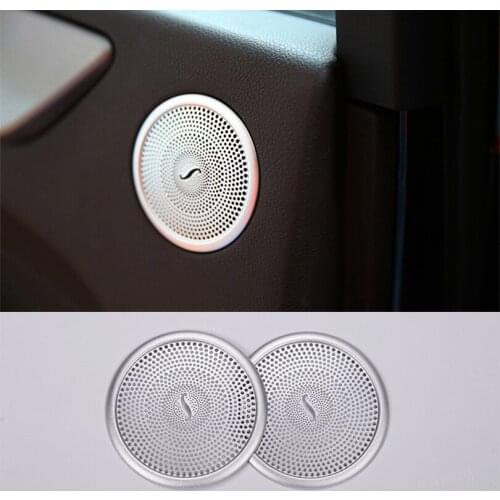 2pcs Aluminum Alloy Door Speaker Cover Trim For Mercedes Benz ML GL GLE W164 X164 2013-2016 Car Accessories