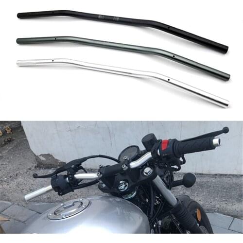 22mm Universal Motorcycle Aluminum Alloy Handlebar Retro Motorbike Anti-Rust Handle Bars for CG125 GN125 PCX125 TNT125 CRF250L