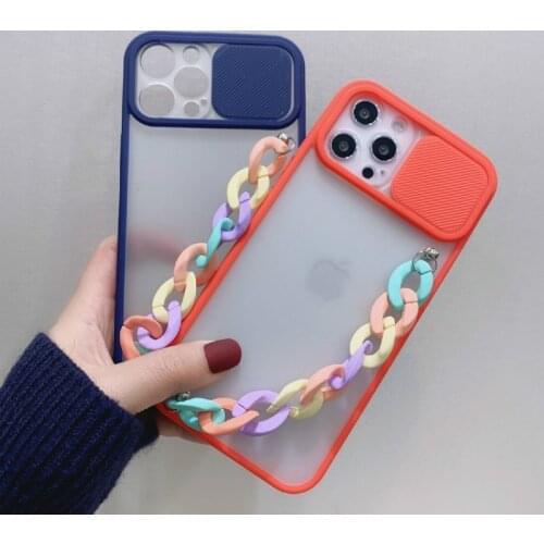 3D Wrist Chain phone case for xiaomi mi POCO M3 X3 NFC 10T Slide Camera Lens Protection Phone Case for xiaomi 10t Redmi Note 9s