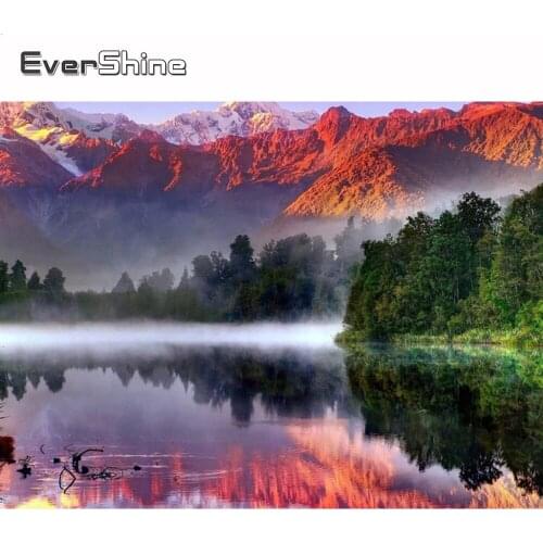 Evershine Diamond Embroidery Scenery River Diamond Painting Handwork Cross Stitch Kit Rhinestone Picture Diamond Mosaic Sale