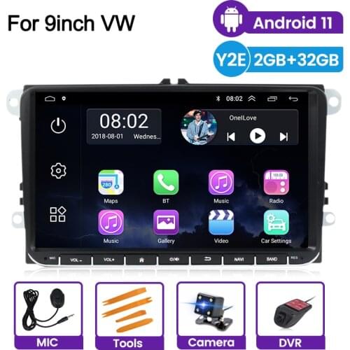 Android 11 GPS Navigation 2+32GB For VW/Volkswagen/Golf/Passat/b7/b6/Skoda/Seat/Octavia/Polo/Tiguan Car stereo mirror link swc