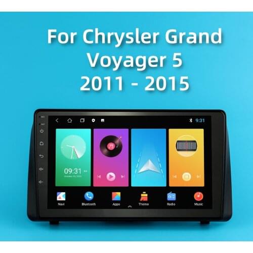 2 Din Android Car Radio For Chrysler Grand Voyager 5 2011 - 2015 For Dodge Grand Caravan 2008-2020 9" Screen Auto GPS Navigation
