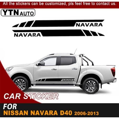 Car Decal For Nissan Navara D40 2006 2007 2008 2009 2010 2011 2012 2013 Letter Racing Stripe Side Door Graphic Vinyl Car Sticker