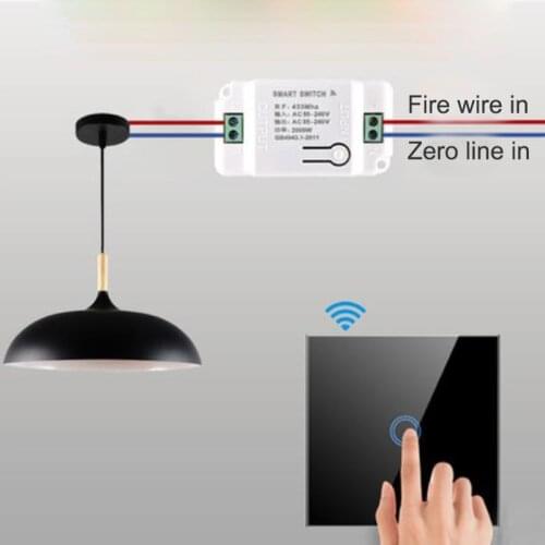 Wireless Remote Control Touch Switch Wiring-Free Smart Switch Module 220V Wireless Home Remote Control Free Sticker Switch