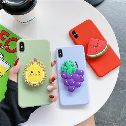 For Xiaomi Mi 10T Pro Silicone Case 3D Cartoon Phone Holder Cover For Xiomi Mi 10T Fruit Soft Back Cases Mi10T 10 T Pro 5G