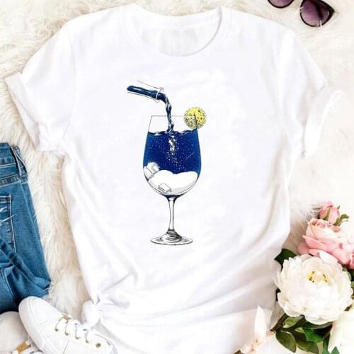 Lady Print Female Tee T-Shirt Women Summer 90s Clothing Trend Style Tshirts Cartoon Short Sleeve Clothes Graphic T Top