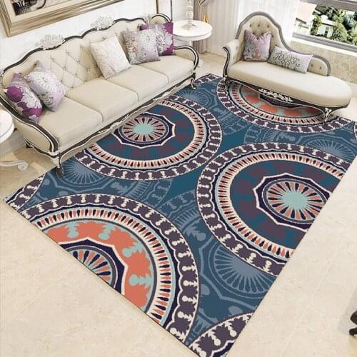 Geometric pattern 3D printed Rectangle carpet coffee table Sofa Antiskid carpets for Living room bedroom large Area Rug for Home